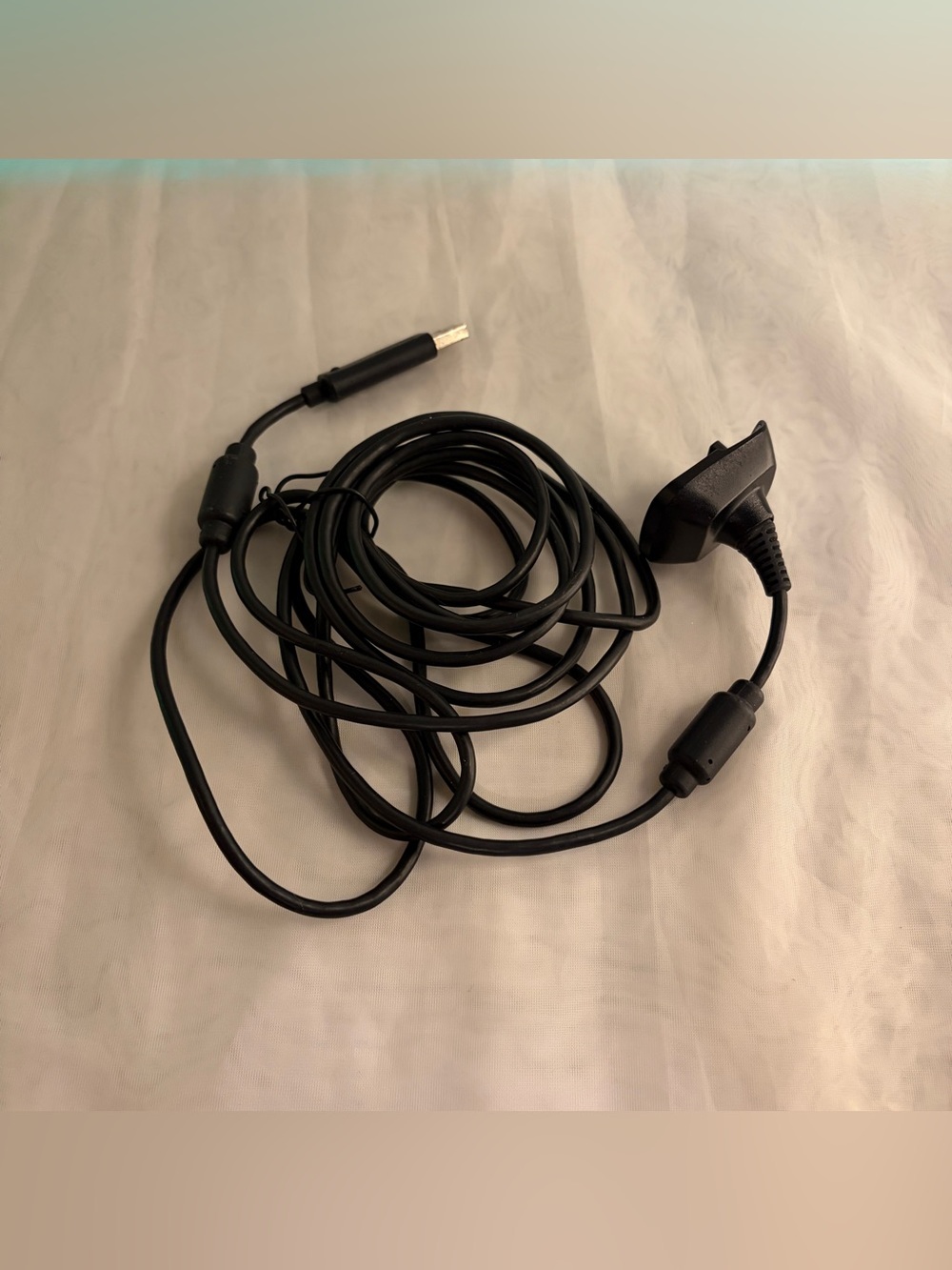 Microsoft Xbox 360 Play and Charge Kit USB Controller Cable Black OEM Tested